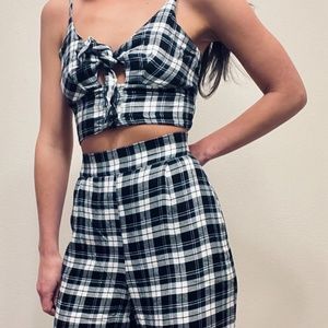 Free People / Delacy Los Angeles Plaid Matching Set